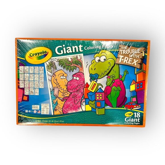 Melissa & Doug 10 Jumbo Triangular Crayons & Crayola Giant Coloring Pages Set - Picture 2 of 10